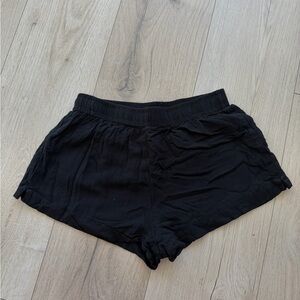 Princess Polly Black Elastic Waist Lightweight Shorts